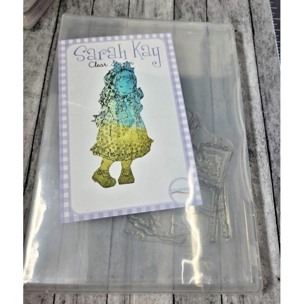 Sarah Kay Clear Stamp Fanny Girl Dress Painting